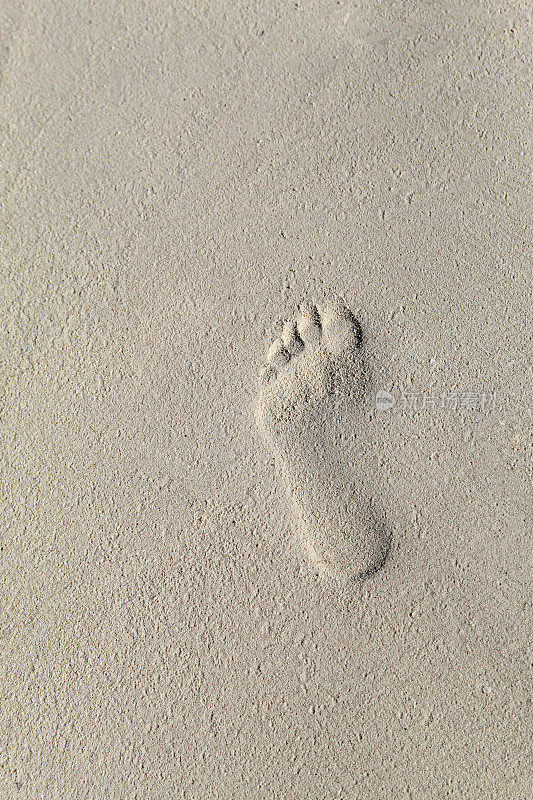 沙滩上的足迹