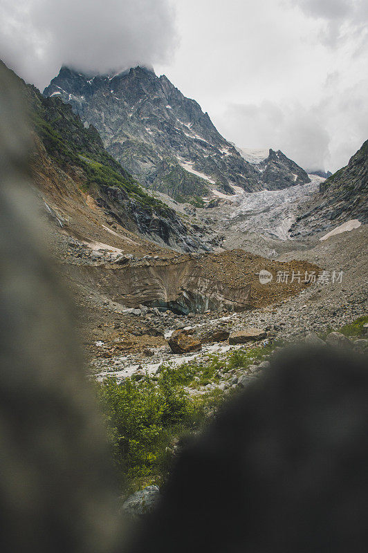 从森林俯瞰群山