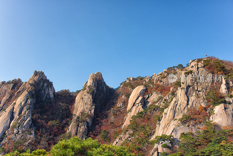 韩国的秋天山脊