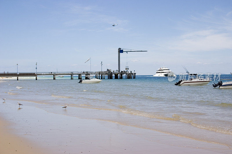 飞机双体船NearingJetty