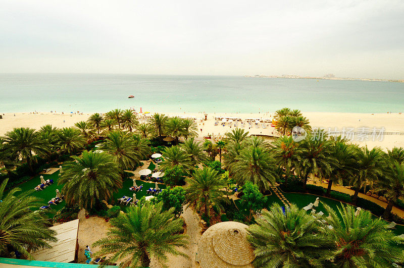 在迪拜海滩