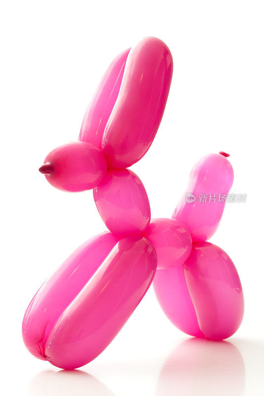 粉色狗气球