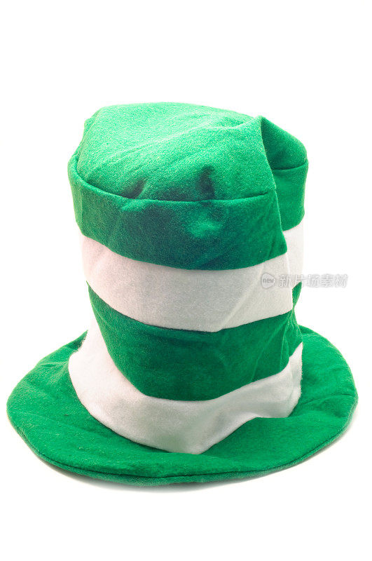 绿色条纹帽