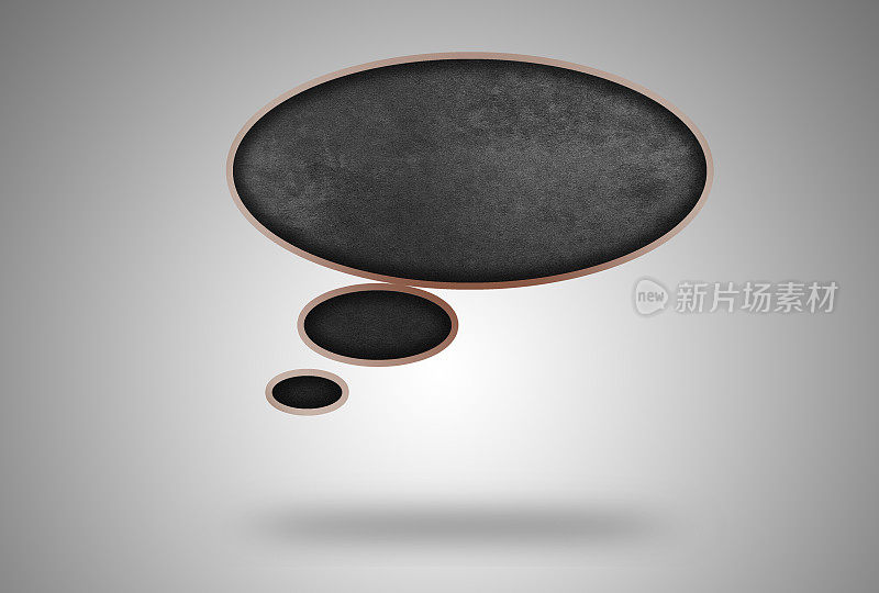 考虑泡泡形状的黑板图案和软木框