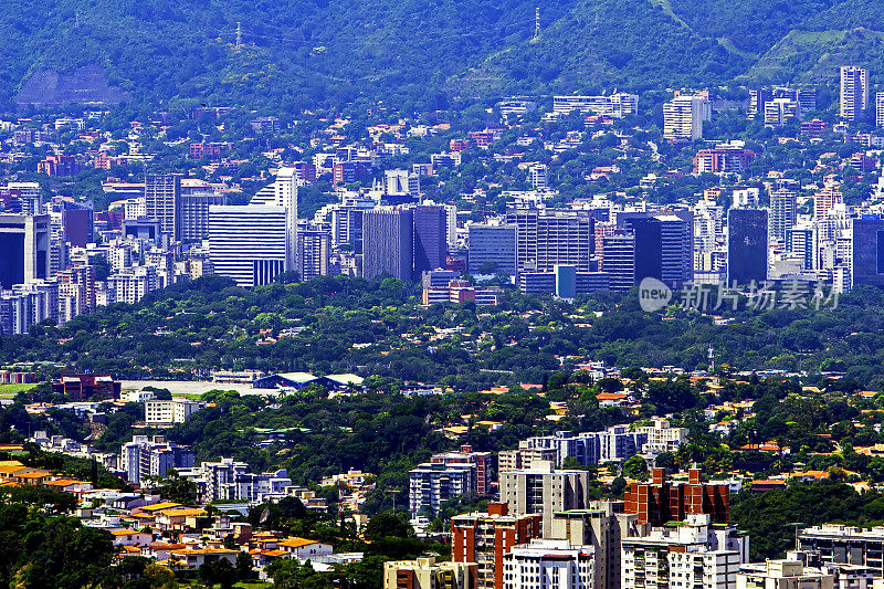 加拉加斯，委内瑞拉-全景城市景观