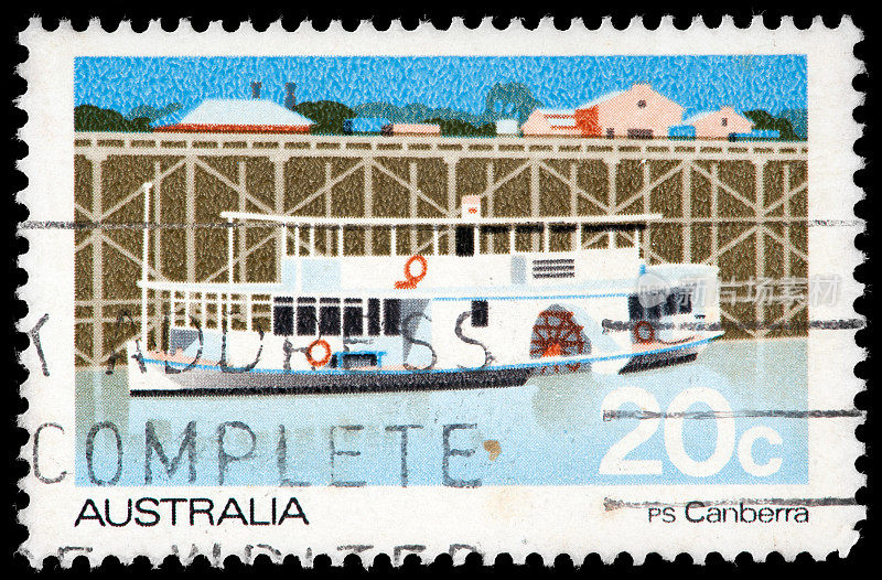 澳大利亚邮票，在堪培拉的伯利格里芬湖上的游船