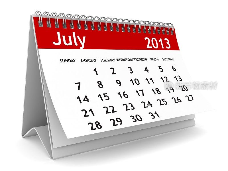 2013年7月——日历系列