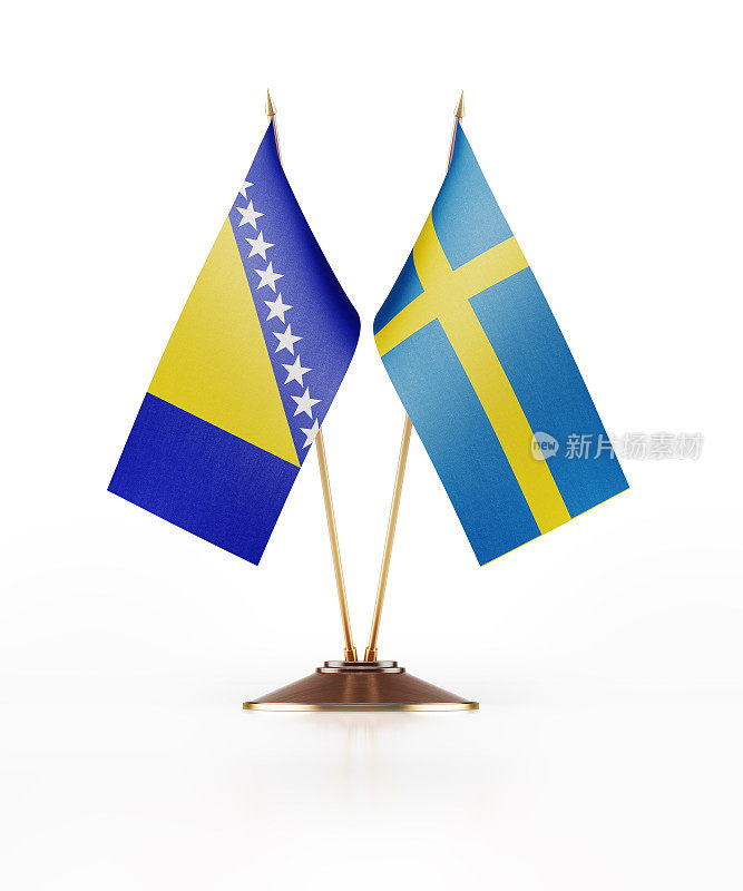 波斯尼亚-黑塞哥维那和瑞典的微型国旗
