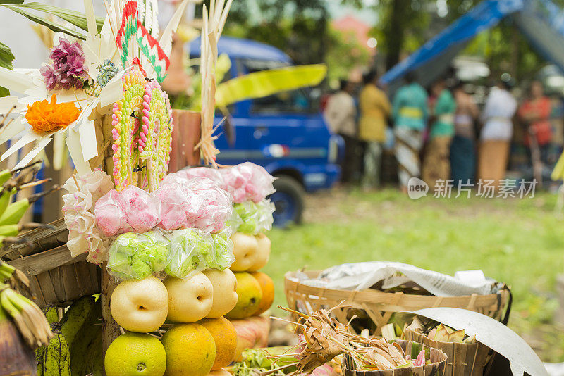 巴厘岛印度教祭在传统仪式印尼