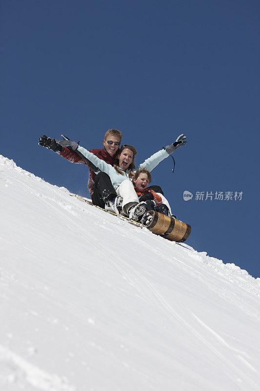 科罗拉多州的家庭雪橇