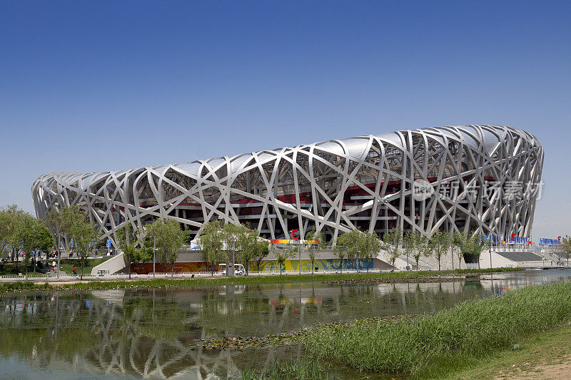 中国北京的鸟巢体育场