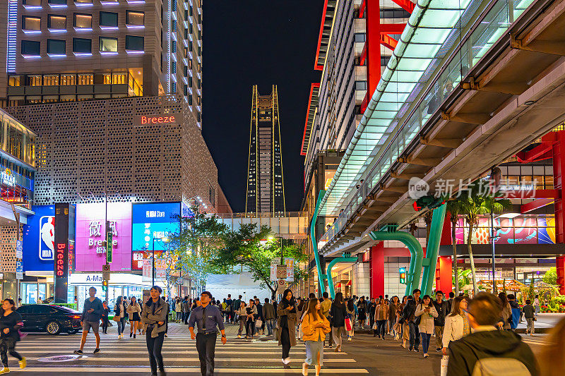 台湾台北信义特别商业中心夜景