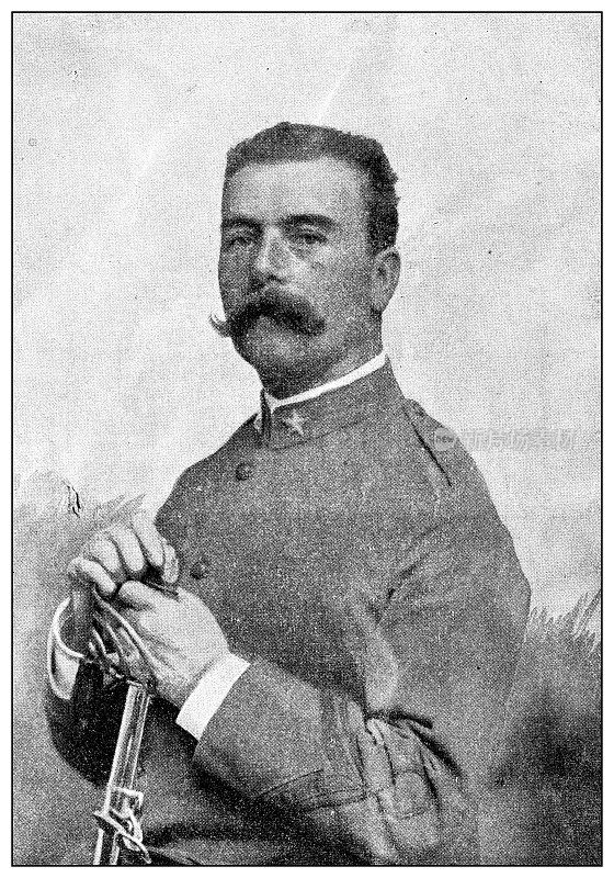 第一次意大利-埃塞俄比亚战争(1895-1896)的古董照片:路易吉·纳瓦上校