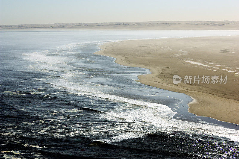 纳米比亚海岸的鸟瞰图