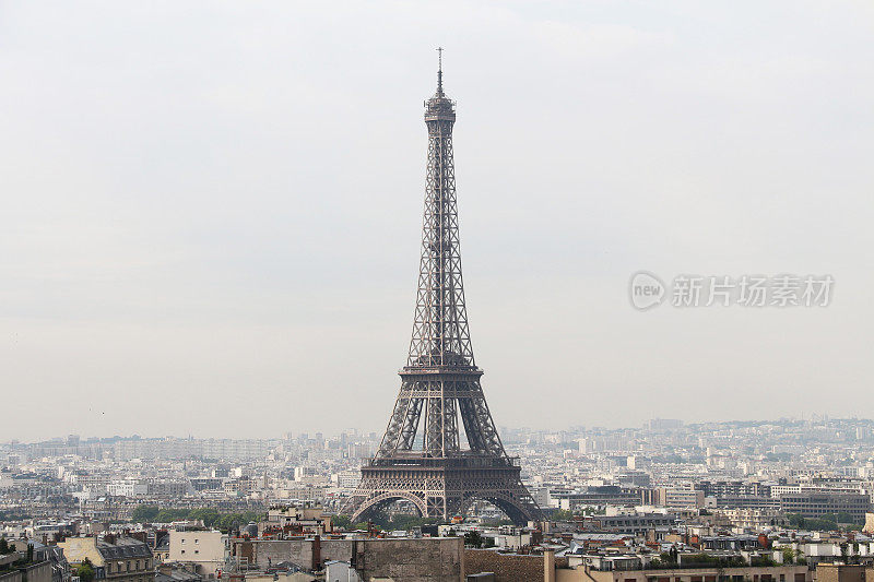 埃菲尔铁塔屋顶城市景观法国巴黎