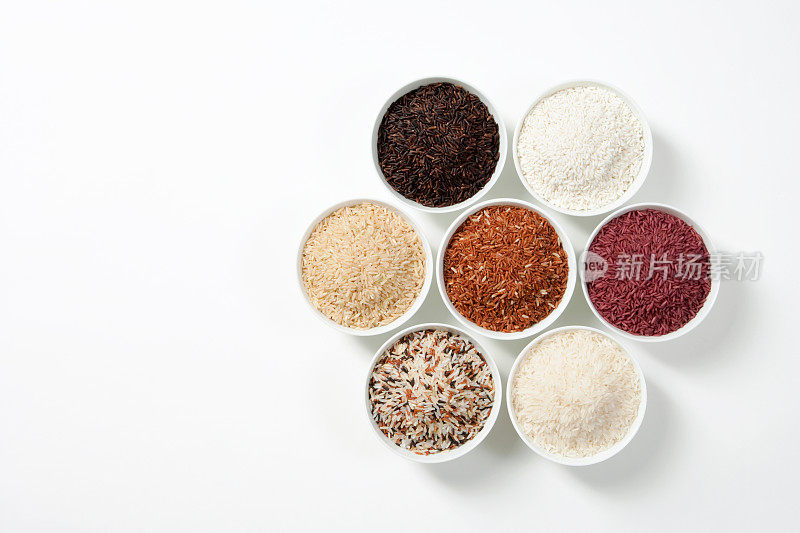 7种不同色调的大米