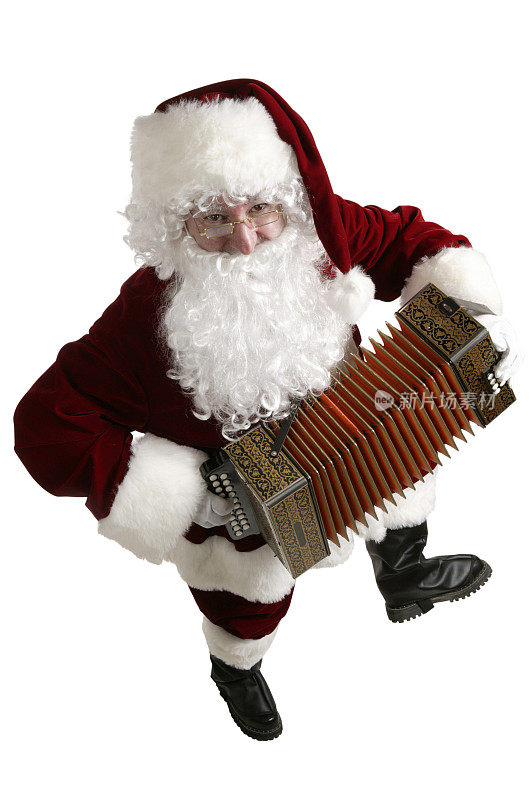 圣诞老人演奏手风琴独奏
