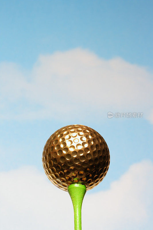金色的高尔夫球