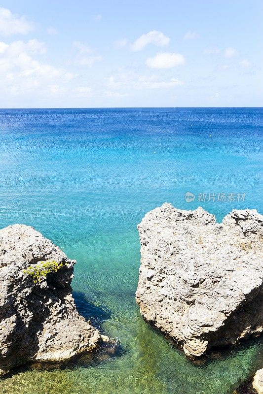 加勒比海泻湖的景色