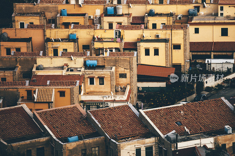 城市建筑鸟瞰图。巴勒莫,西西里岛。