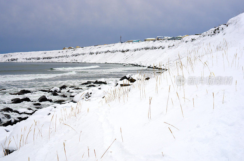 国后岛的雪岸