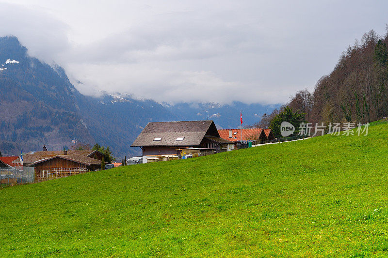 农舍在茵特拉肯,瑞士