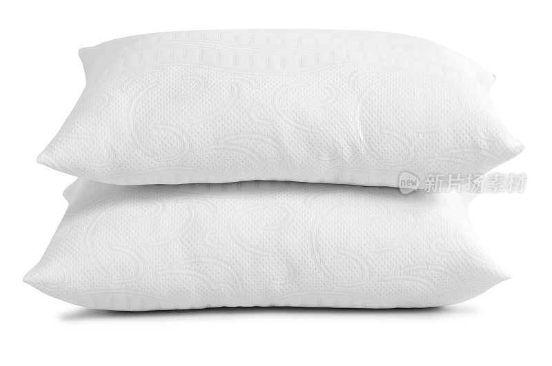 白色的枕头。