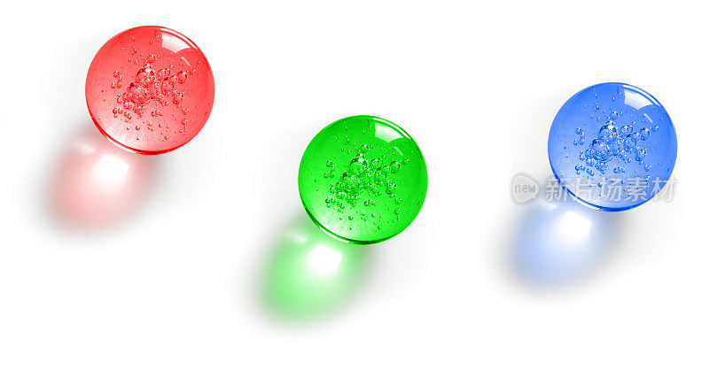 三色玻璃球
