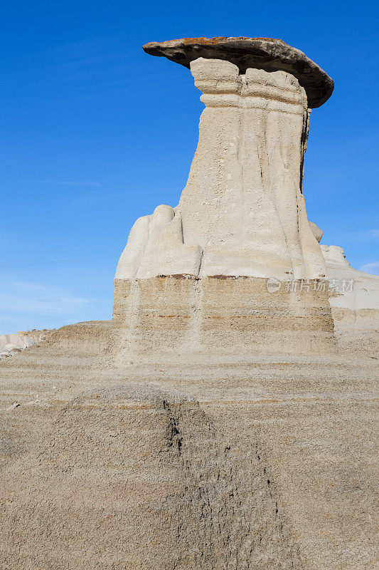 加拿大亚伯达省加拿大荒地的岩石hoodoo