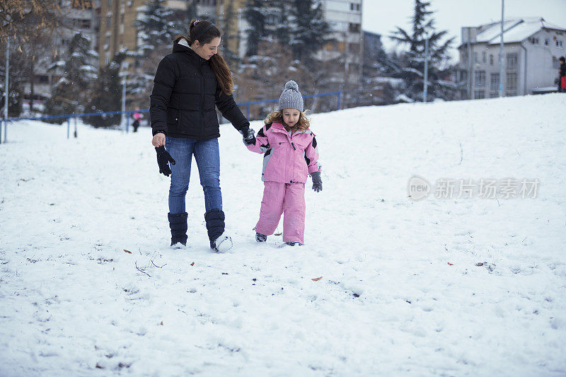 在雪地上的乐趣