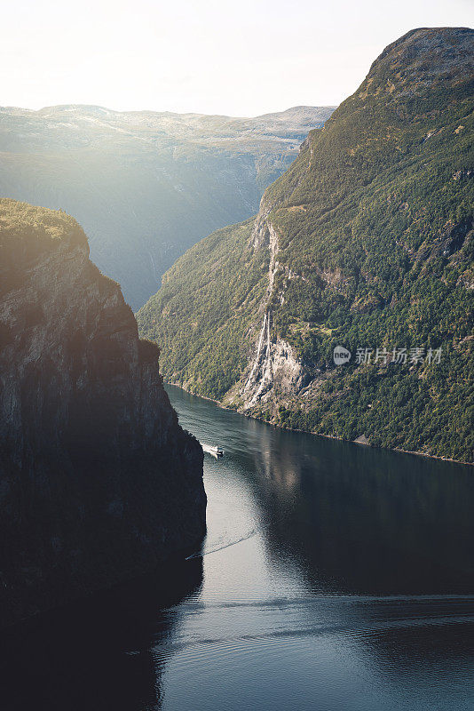 Geiranger在挪威sunnylvsjorden的尽头