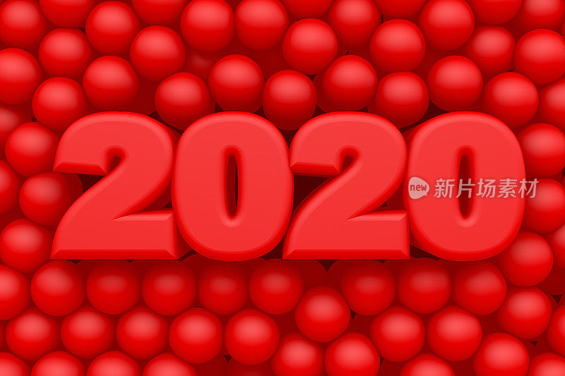 2020球，新年和圣诞节的概念