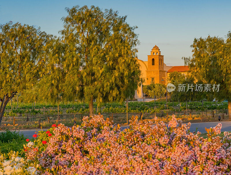 葡萄酒之乡的老城特梅库拉与它的乡村老西部建筑，加州