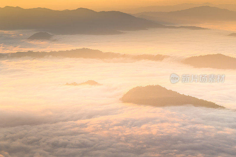 清莱和清迈自然景观，泰国北部日出美景