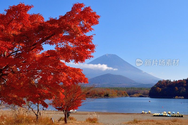 富士五湖秋叶色:正二湖