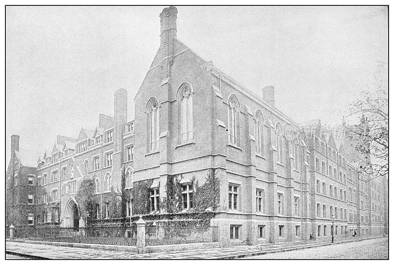 纽约的古老黑白照片:新教圣公会总神学院