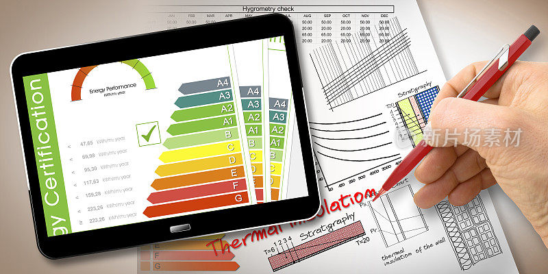 工程师编写公式和图表有关隔热和建筑能源效率-概念与能源认证类