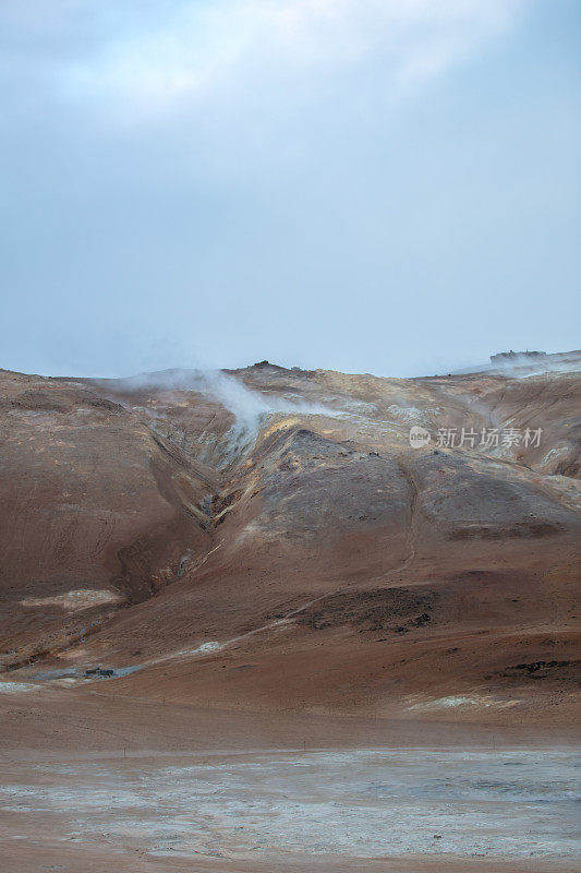 冰岛火山景观。