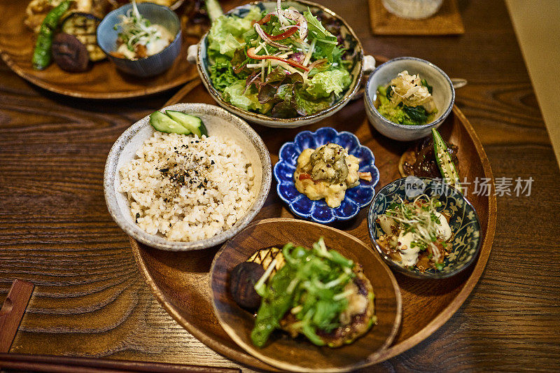 有机蔬菜素食餐盘午餐