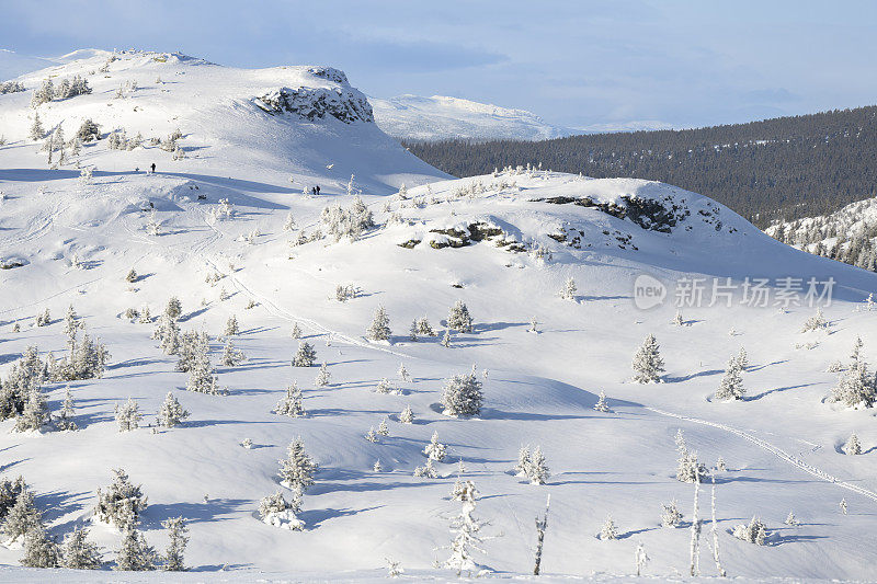 从滑雪坡在Kvitfjell高山滑雪胜地在挪威