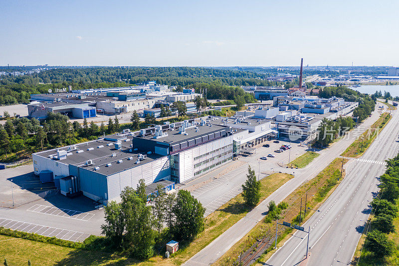 芬兰图尔库拜耳药厂和研究中心鸟瞰图