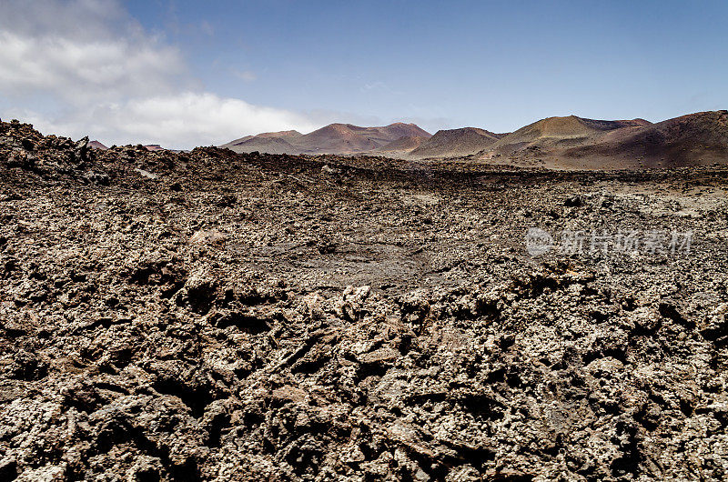 火山景观。Timanfaya国家公园。