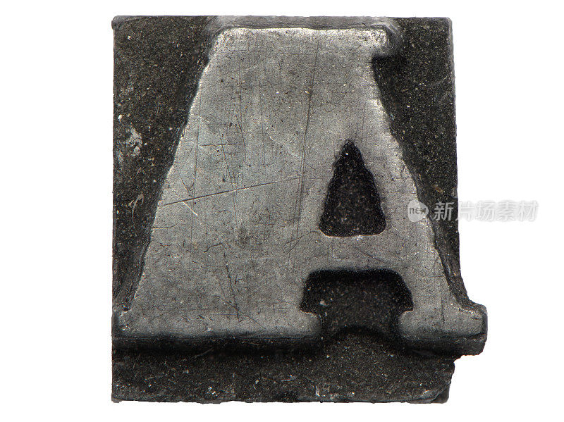 铅字金属活字印刷字母的一种符号