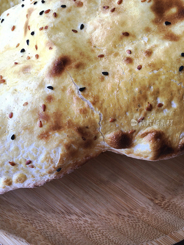 传统的土耳其面包皮，皮塔面包