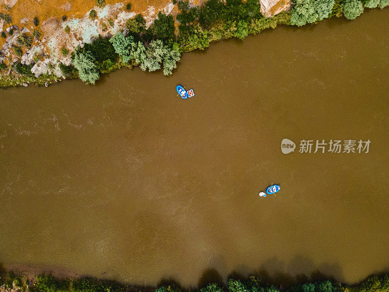 在科罗拉多河漂流在春季径流航空照片在美国西部生活地球的未来照片系列