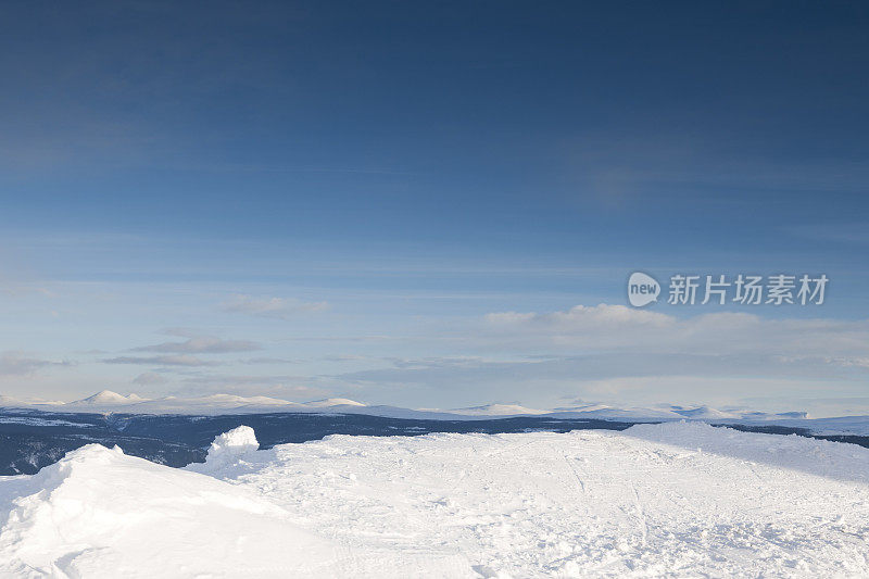 挪威Kvitfjell高山滑雪场的滑雪坡