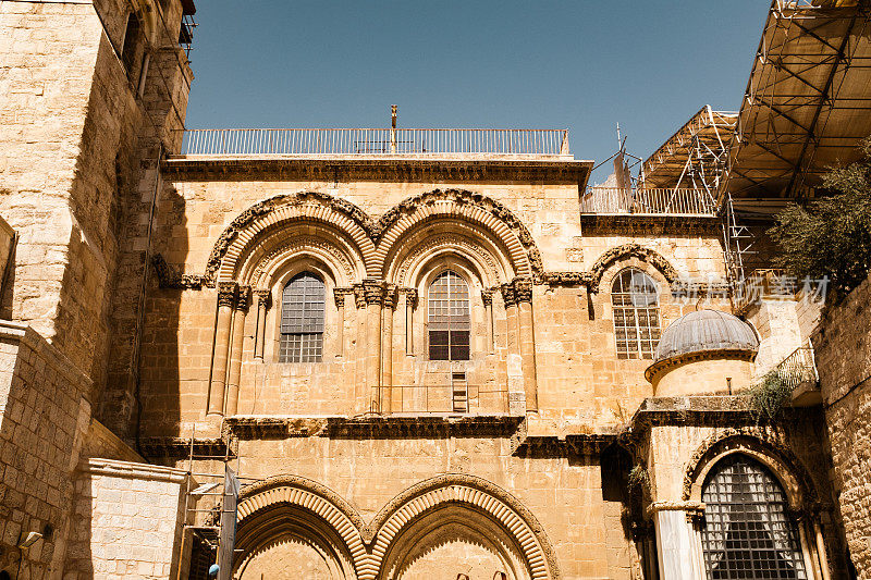 耶路撒冷老城的教堂外观细节
