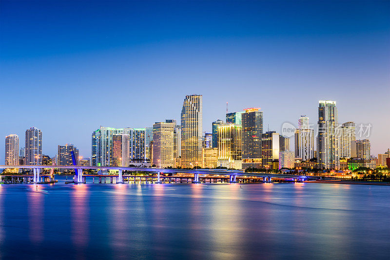 迈阿密,佛罗里达的天际线