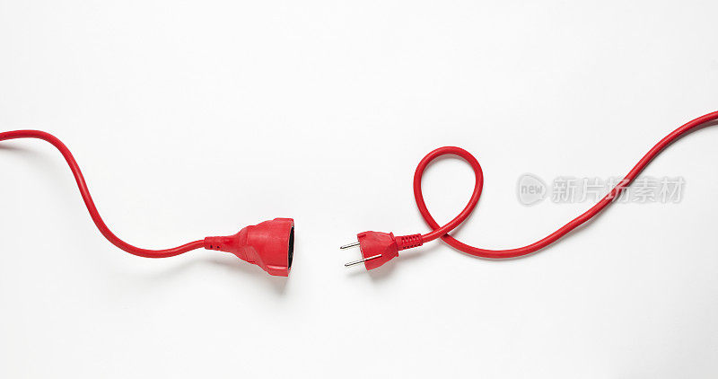 红色的电力电缆