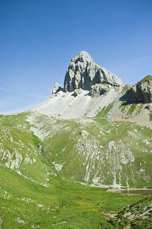 阿尔卑斯山风景优美的峰顶全景